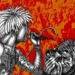 Kresba a podklad na ob�lku nov�ho HC punk zinu od Papag�jova Hlasatele